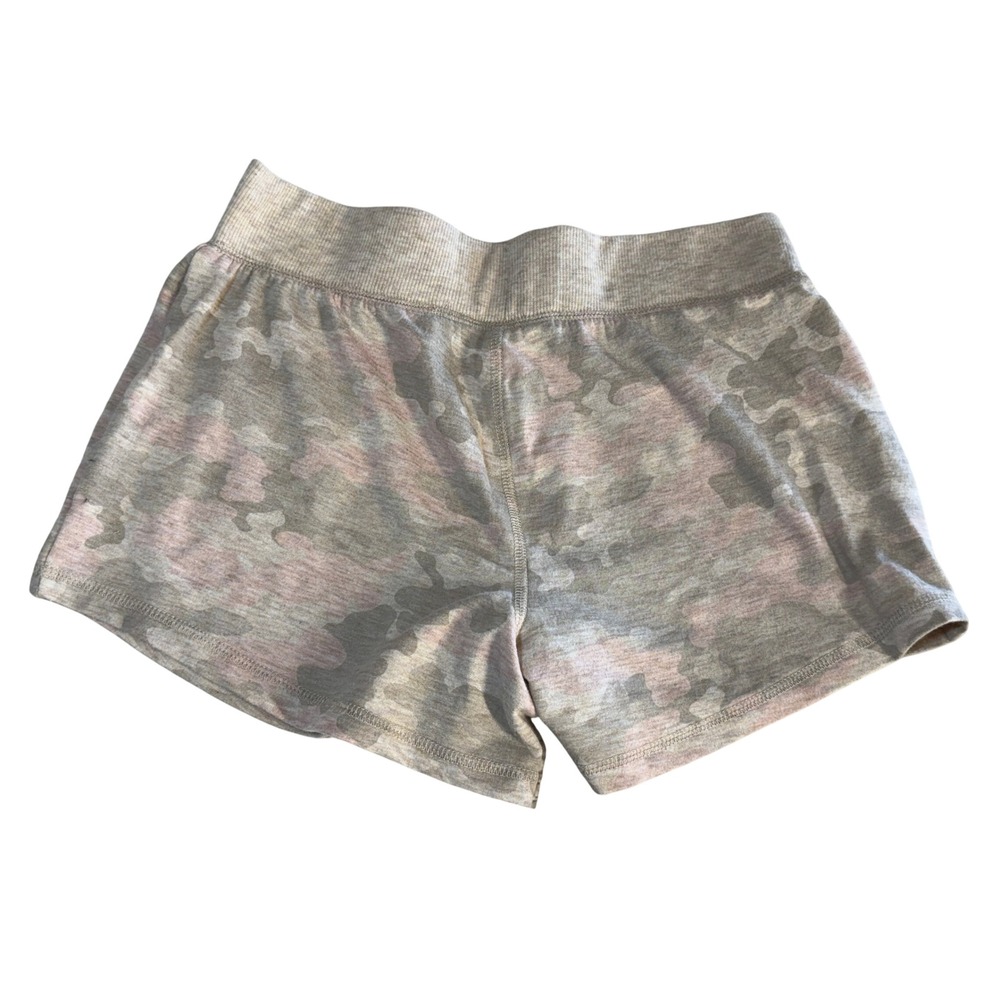 Athletic Works Womens Pink Tan Camo Lounge Shorts Size S 4-6 Elastic Waist